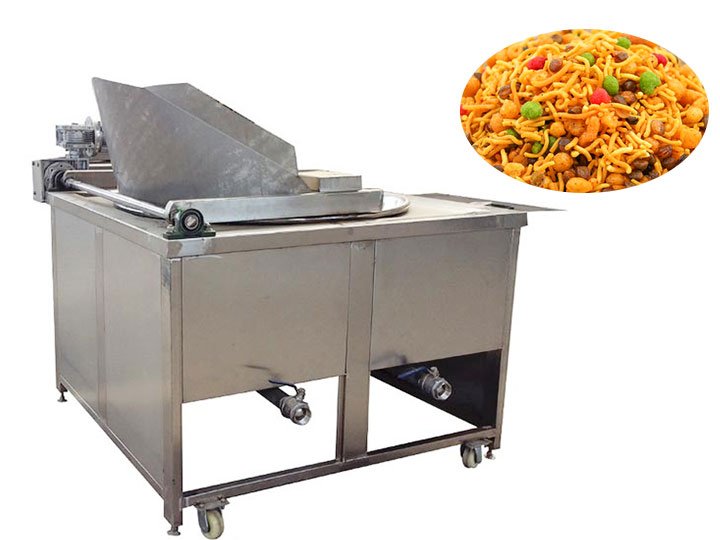 Semi auto round batch fryer machine for namkeen