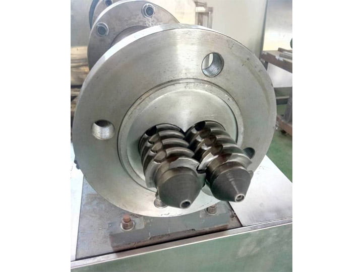 Double-screw of puffed food extruder