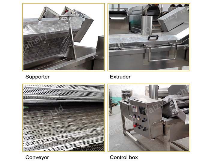 Structure of automatic frying machine for chicken nuggets
